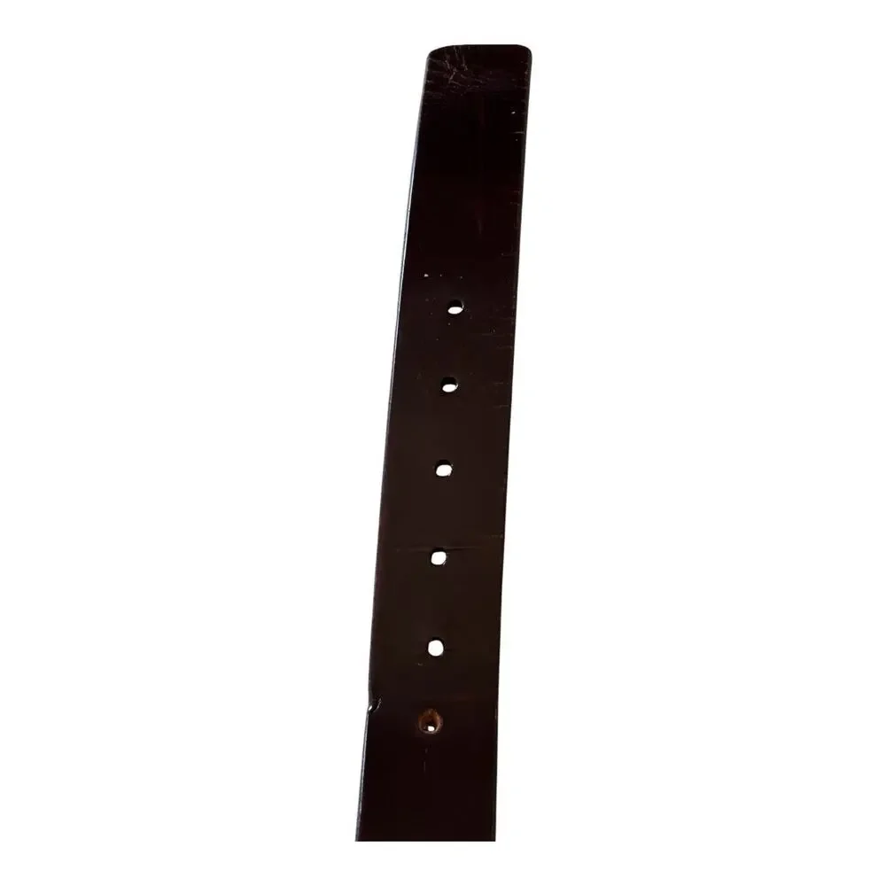 Allen Edmonds Polished Cobbler Leather Belt Brown 38/95 Solid Brass Buckle 42118